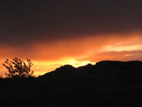Sunset over the Badlands